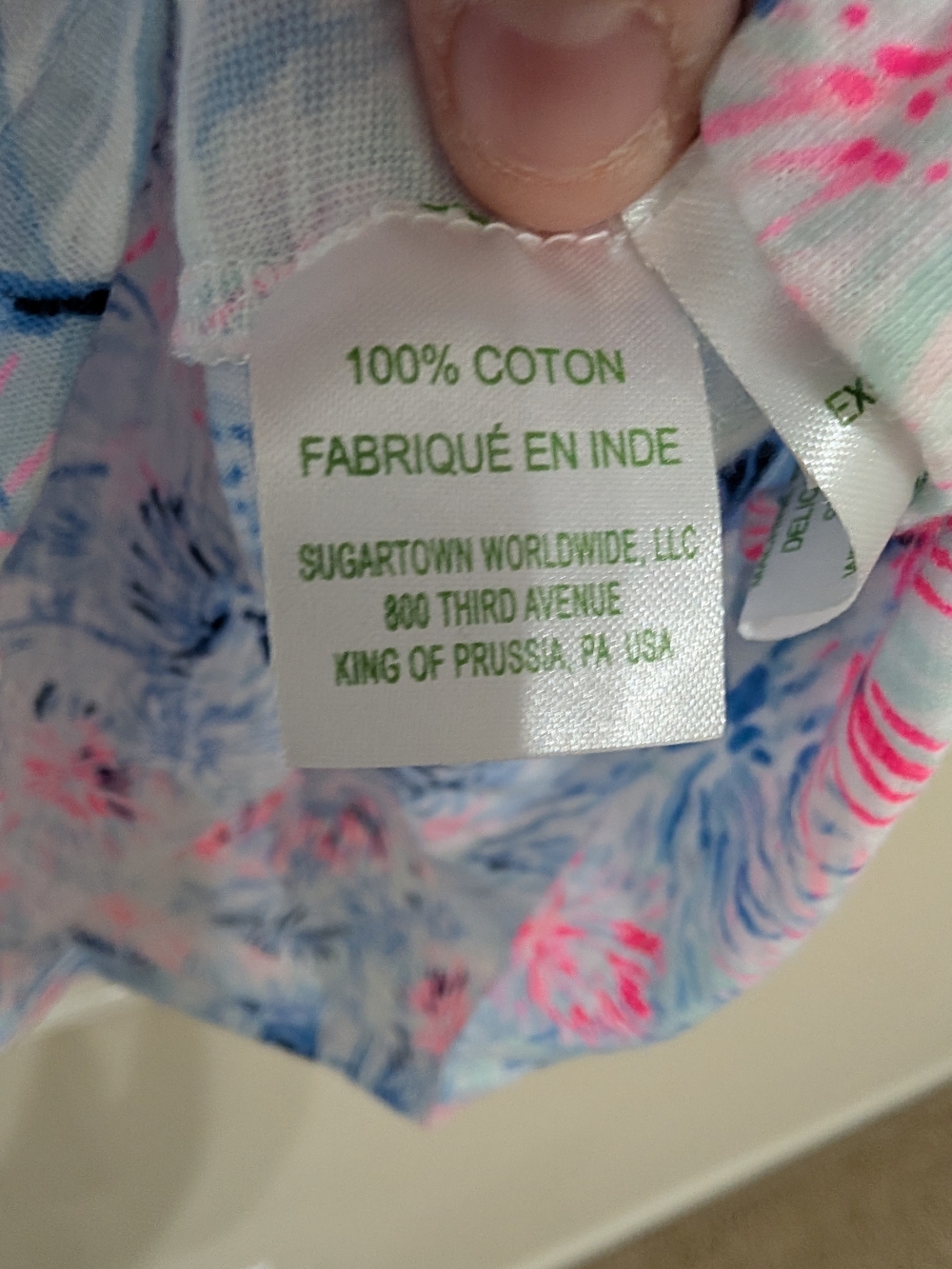 Lilly Pulitzer Pink & Blue Floral Button-Front Camisole - Picture 5 of 9